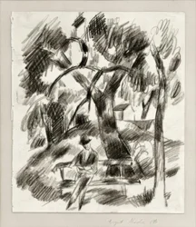 Man Reading in the Park